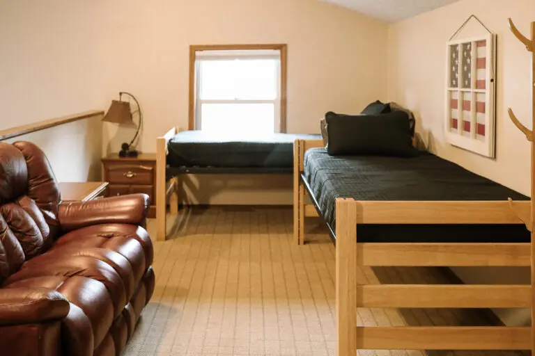 Loft area with twin beds