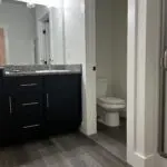 Double sinks and stand up shower. This Cottage has 2 identical bathrooms.